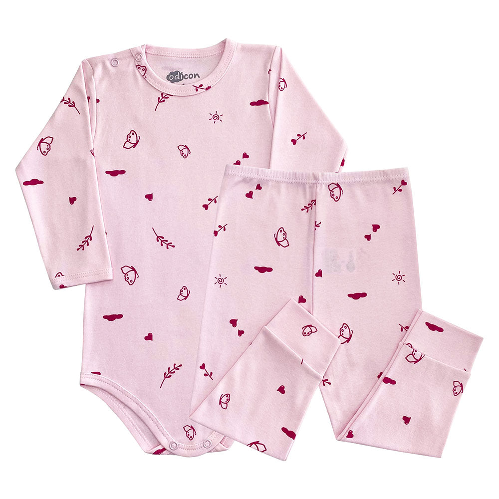 Conjunto Suedine Body e Calça Borboletas - Odicon