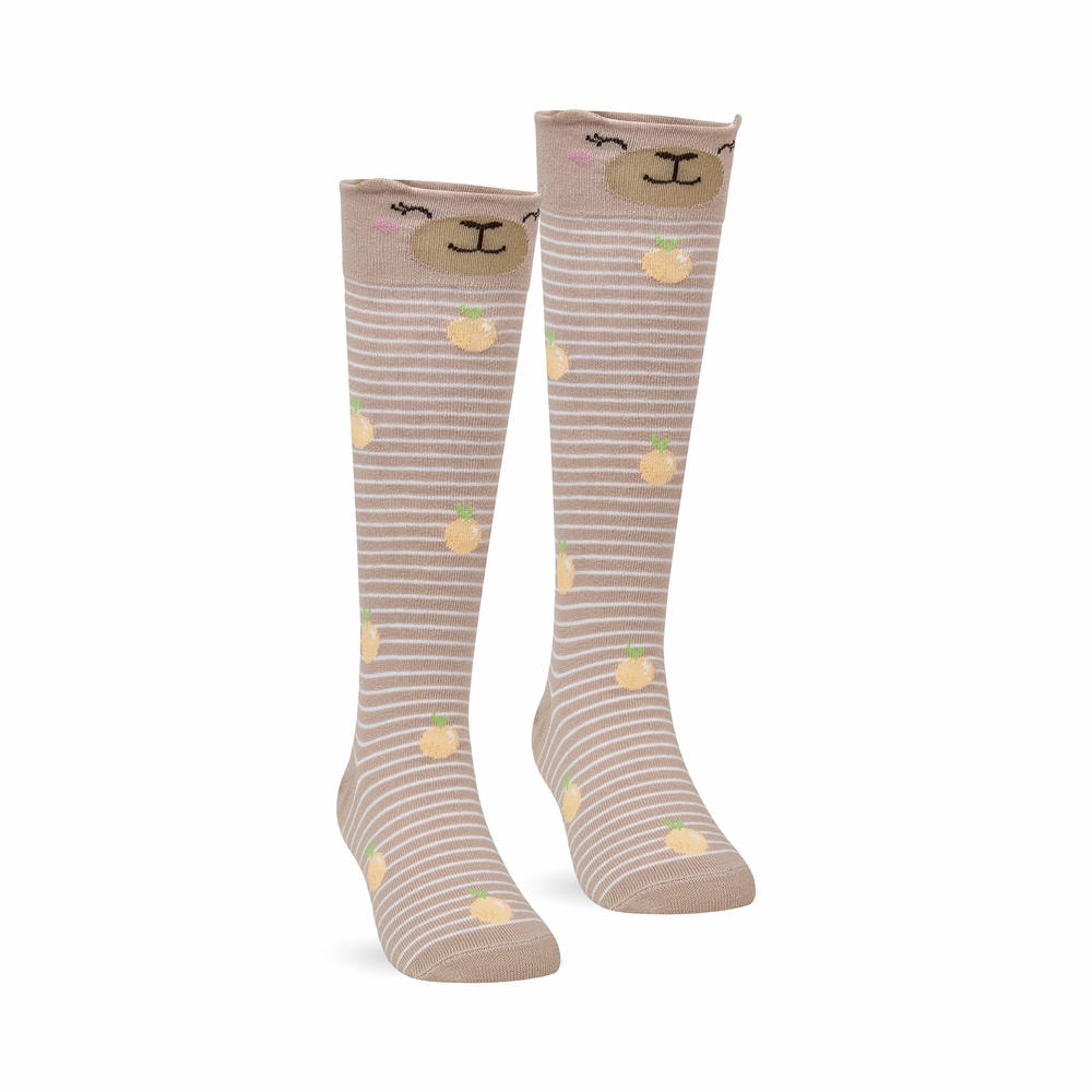 Meia 3/4 Infantil Menina Com Elastano Rosa - Selene