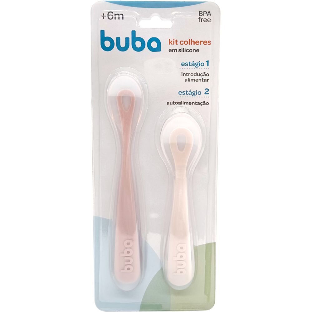 Kit 2 Colheres em Silicone Fases 1 e 2 - Buba