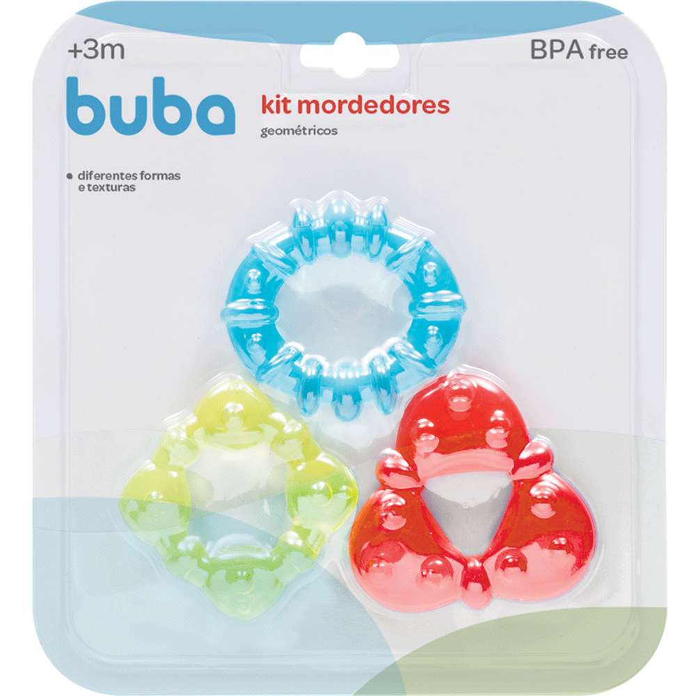 Mordedor Bebê Kit 3 Com Unidades - Buba