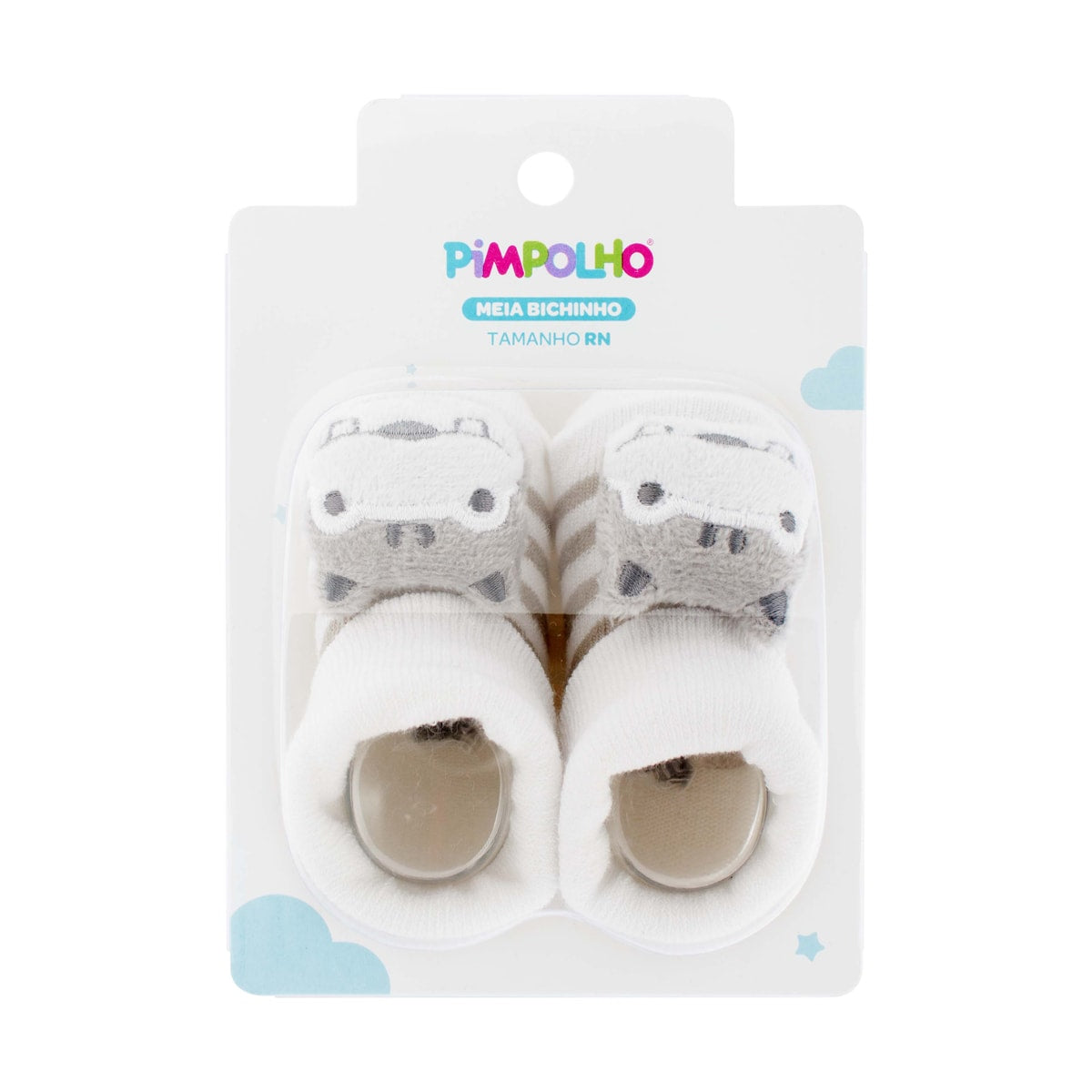 Meia Bichinho Bebê Unissex RN Hipopótamo - Pimpolho