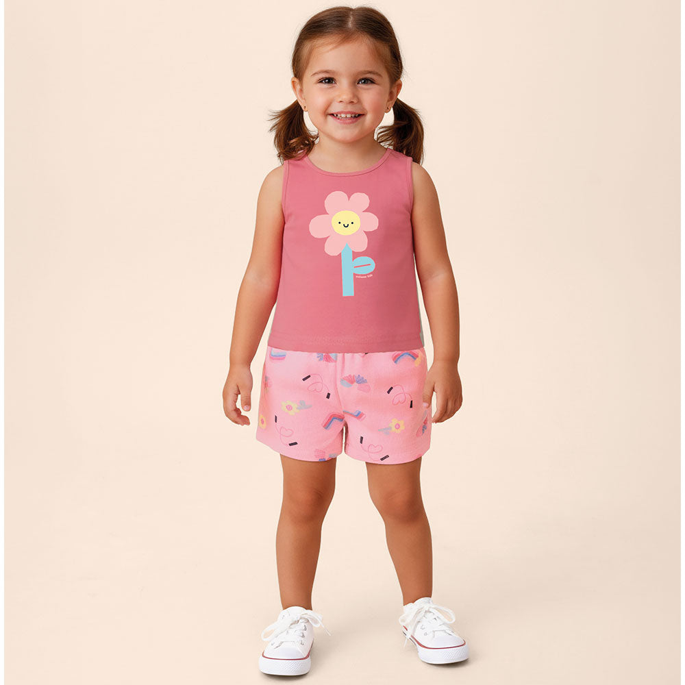 Regata Infantil Menina Básica Em Algodão -  Malwee Kids