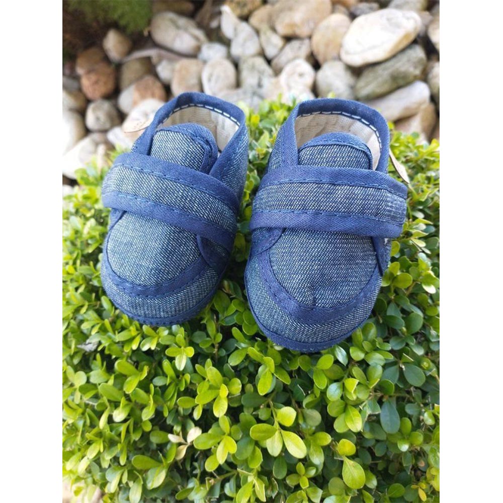 Tênis Bebê Menino Velcro Jeans - Baby Gut