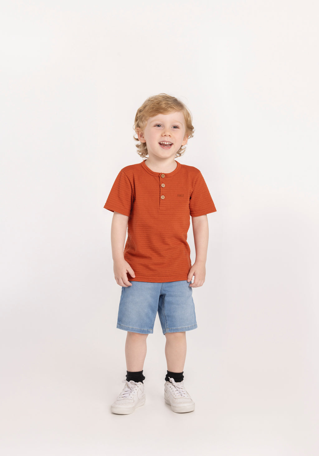 Camisa Infantil Menino Malha Listrada Texturizada - Alakazoo