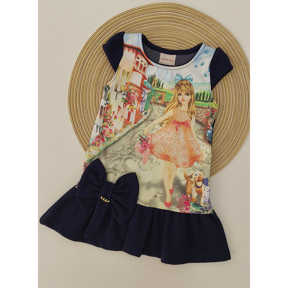 Vestido Infantil Menina Laço - Milli e Nina