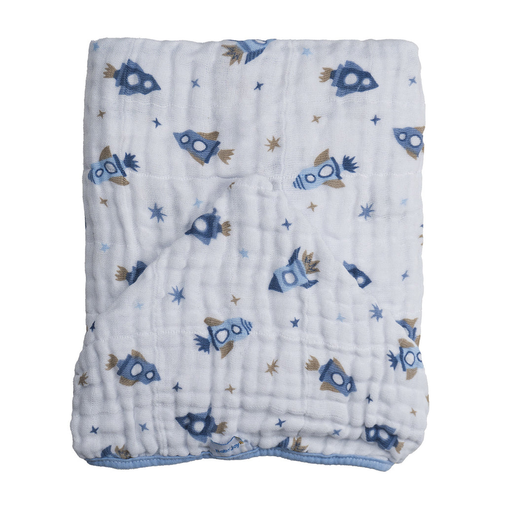 Toalhão de Banho Soft Infantil 1,10 m x 80 cm Foguetes - Baby Joy