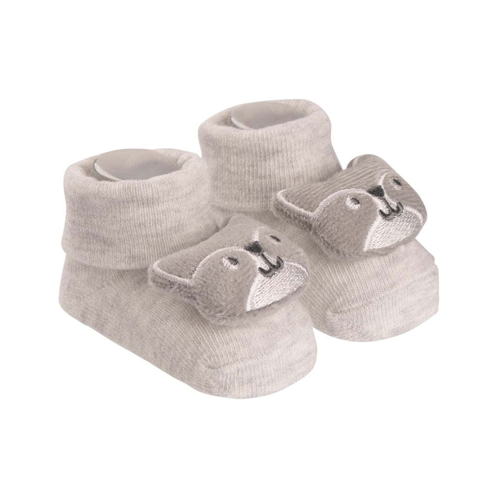 Meia Bichinho Bebê Menino RN C/ Chocalho Guaxinim - Pimpolho