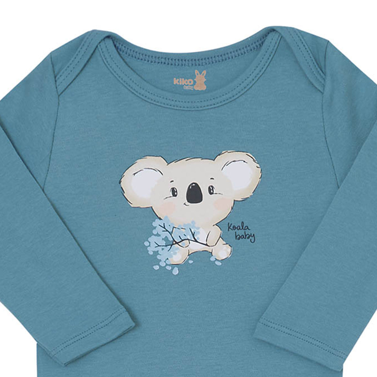 Body Manga Longa Bebê Menino Azul Coala Baby - Kiko Baby