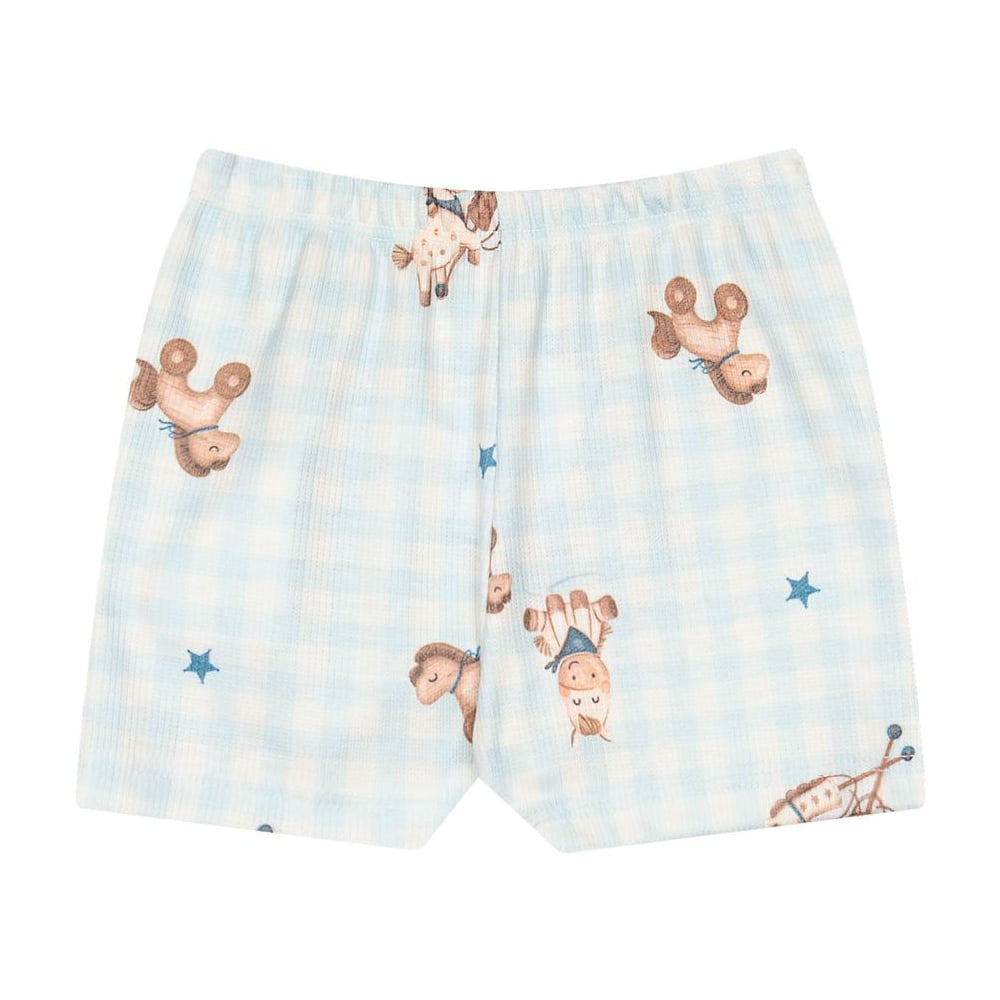 Bermuda Bebê Menino Canelado Premium Cavalinhos - Kiko Baby