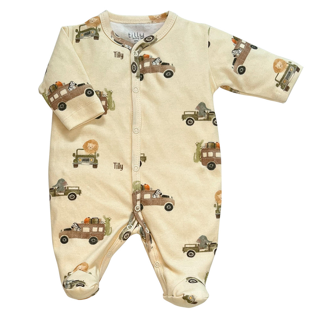 Macacão Bebê Menino Carros Safári - Tilly Baby