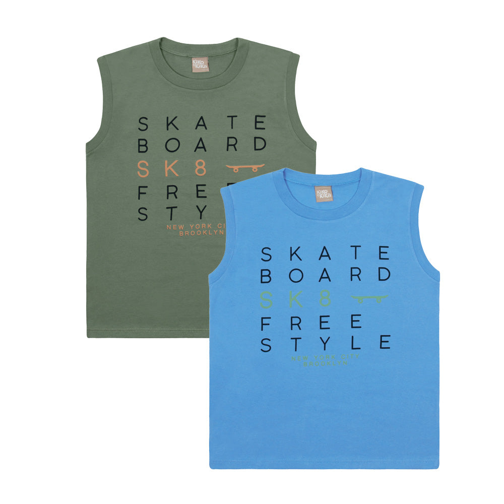 Regata Infantil Menino Skate Board - Kiko e Kika