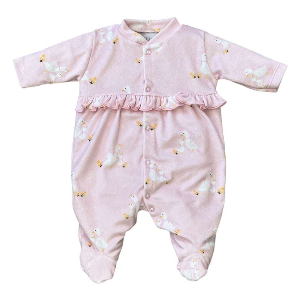 Macacão Plush Bebê Menina Patinhas - Tilly Baby