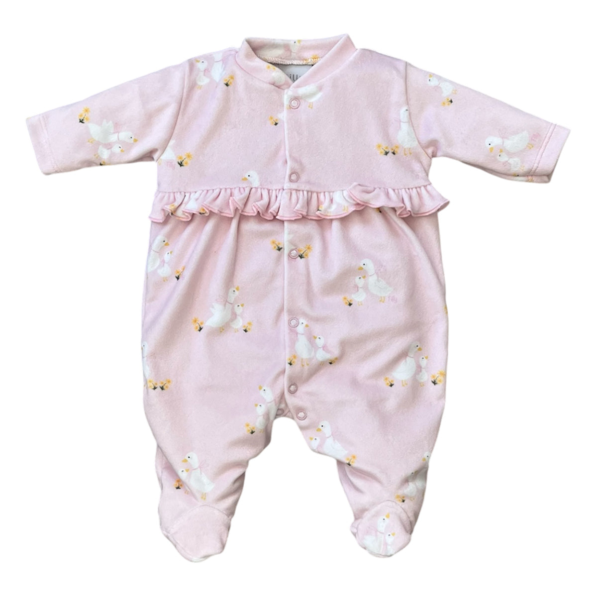 Macacão Plush Bebê Menina Patinhas - Tilly Baby