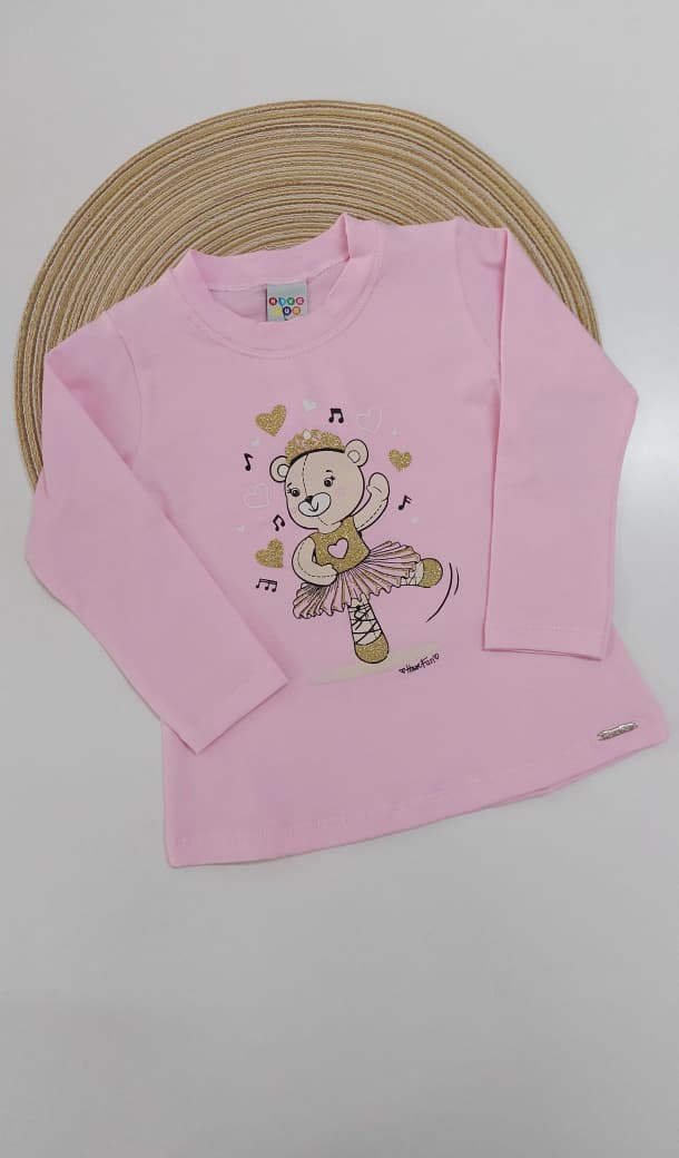 Blusa Manga Longa Infantil em Cotton Bear - Have Fun