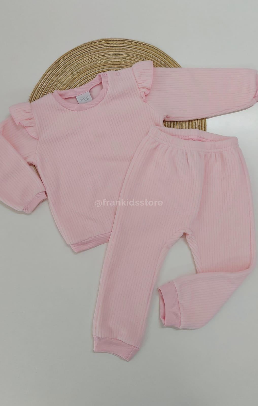 Conjunto Bebê Menina em Soft Canelado - Tilly Baby