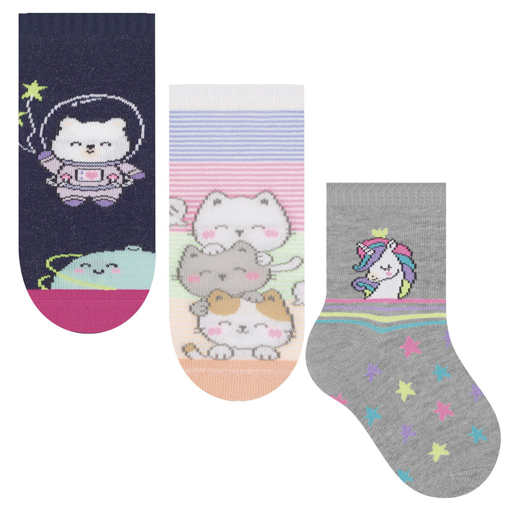 Meia Cano Médio Bebê Menina Estampada - Selene