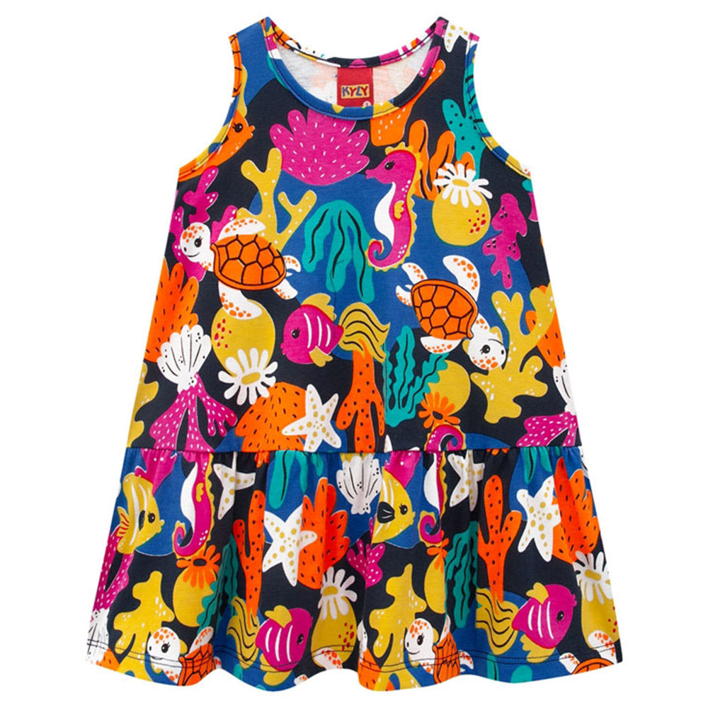 Vestido Infantil Fundo do Mar - Kyly