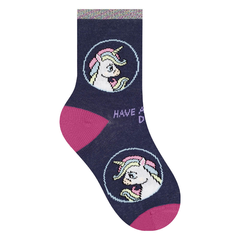 Meia Cano Médio Infantil Estampada Menina - Selene