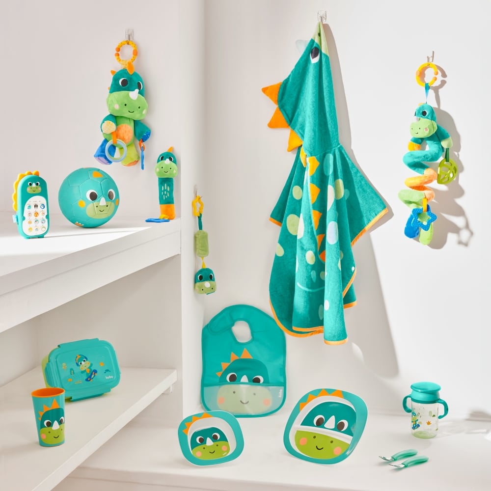 Babador Bebê Impermeável Para Alimentação Buba Zoo Dino - Buba