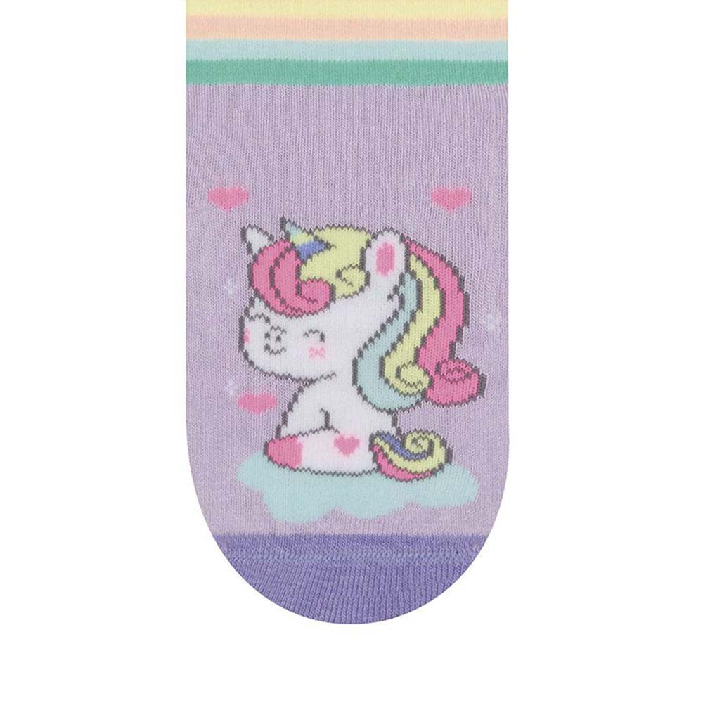 Meia Atoalhada Bebê Menina Lilás Unicórnio - Selene