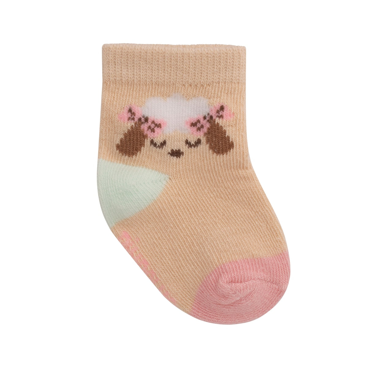 Kit 3 Pares Meia Cano Médio Bebê Menina RN Ovelha - Pimpolho