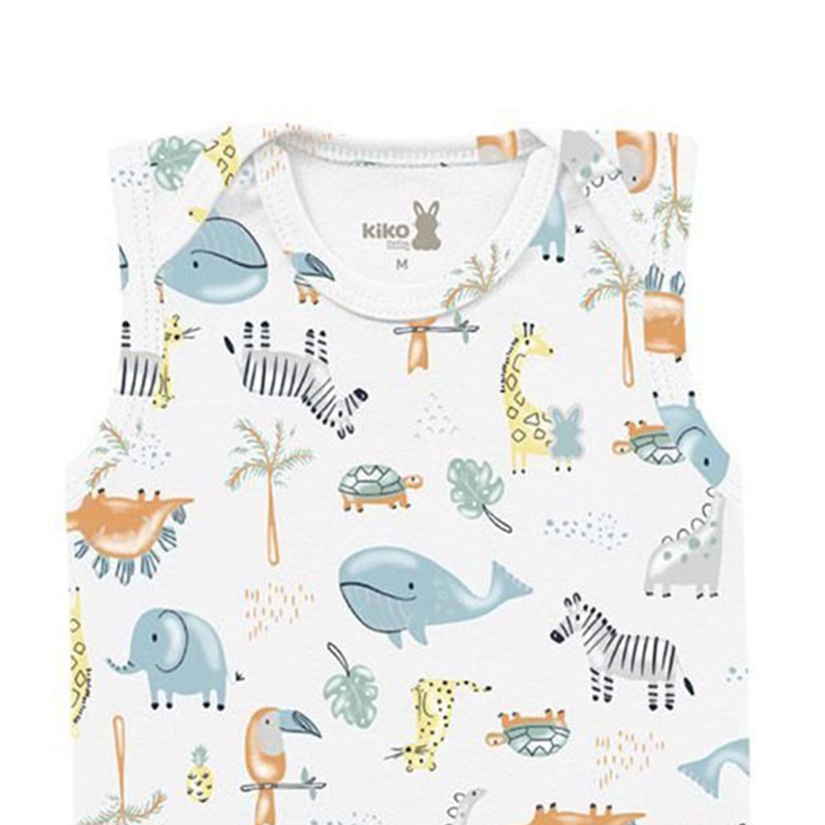 Body Regata Bebê Menino Suedine Bichinhos - Kiko Baby