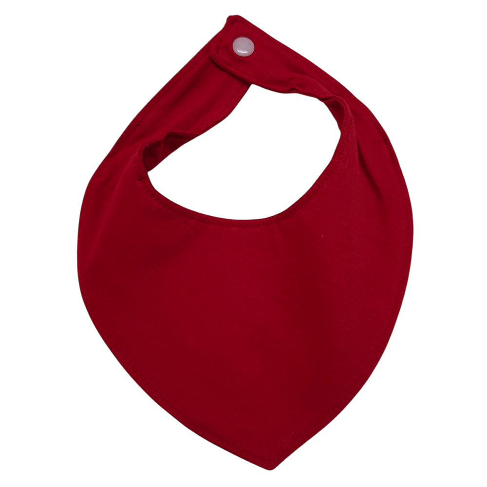 Babador Bandana Impermeável Bebê Liso Vermelho