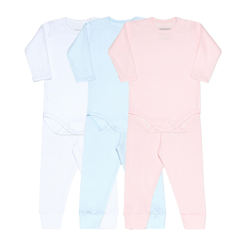 Conjunto Canelado Body e Calça Bebê - Dedeka