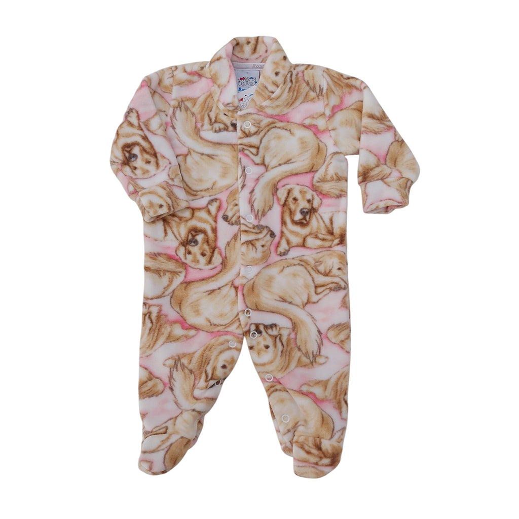 Macacão Soft Bebê Menina Cachorro - Rosebud