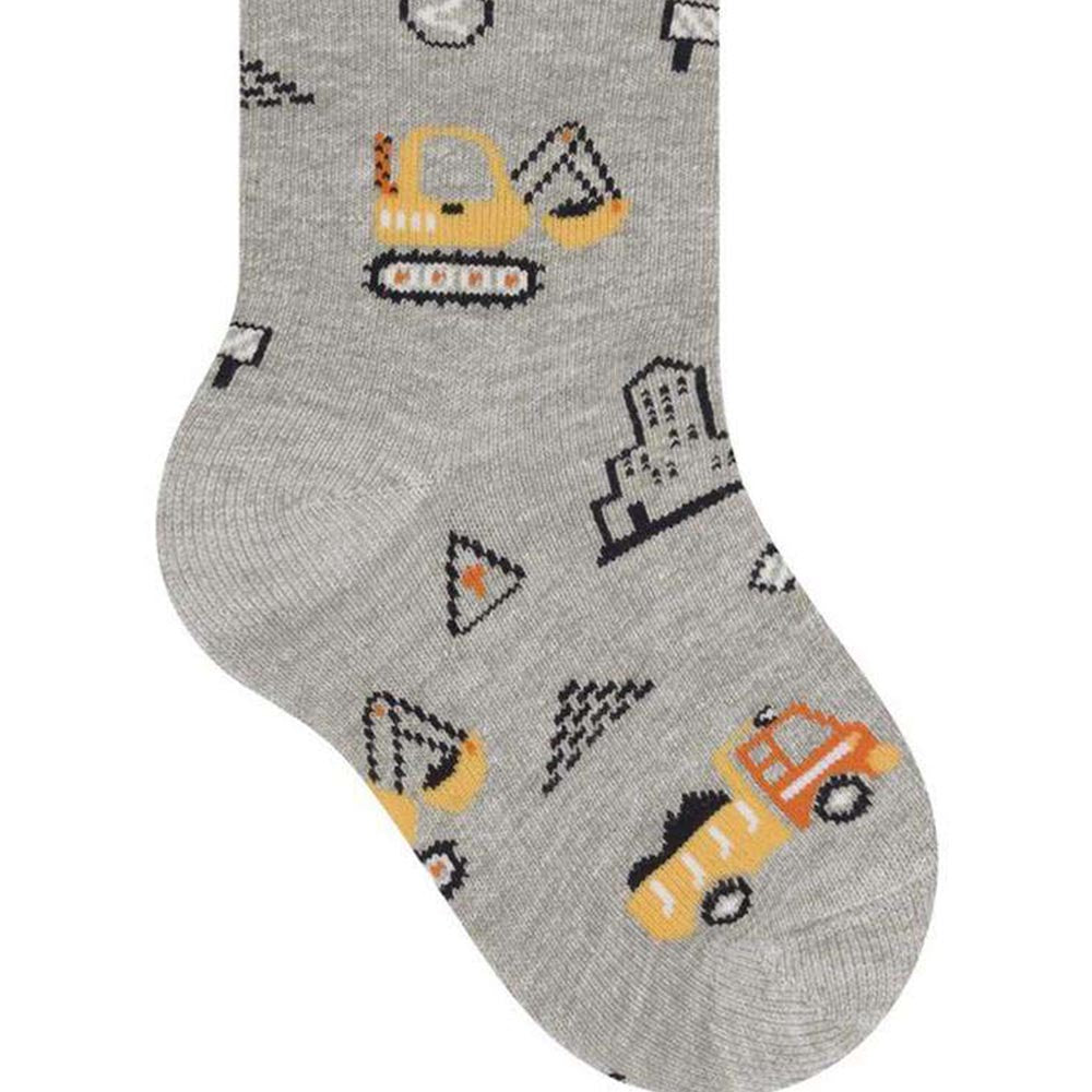 Meia Cano Médio Bebê Menino Máquinas - Selene