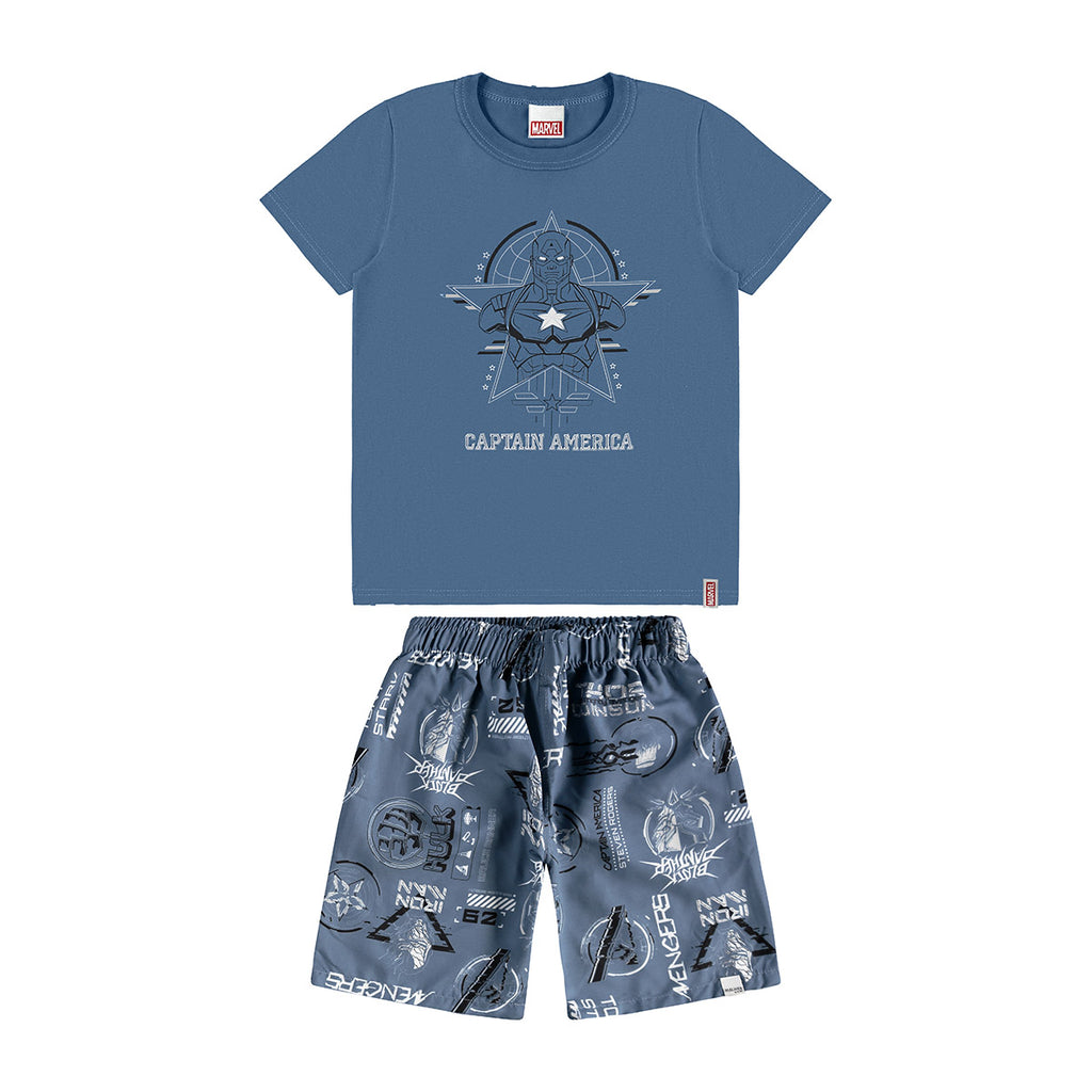 Conjunto Infantil Menino Capitão América - Malwee Kids
