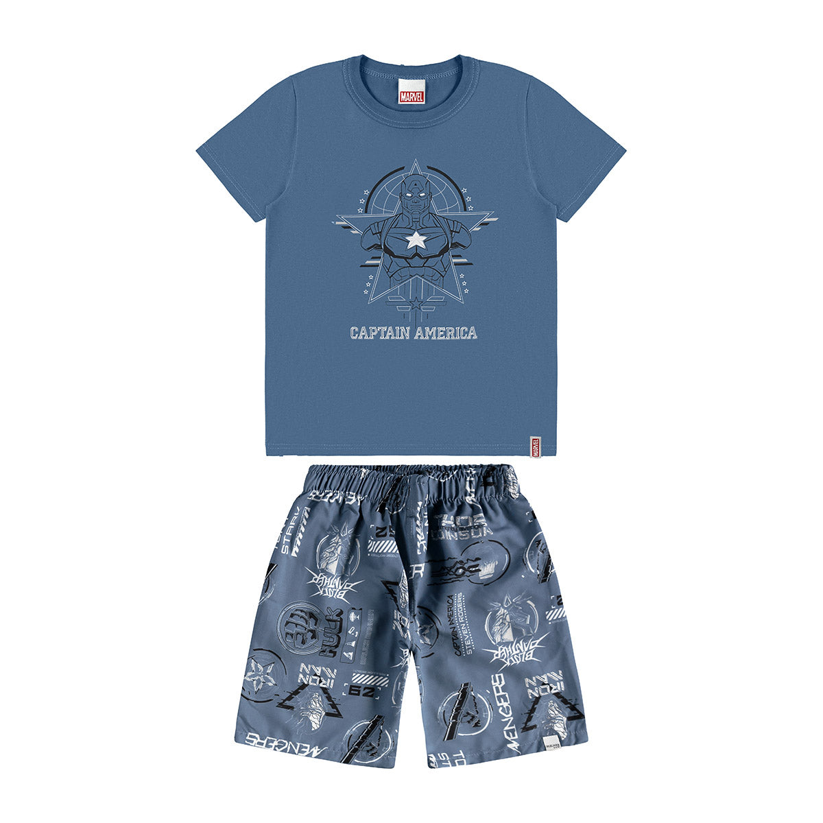 Conjunto Infantil Menino Capitão América - Malwee Kids