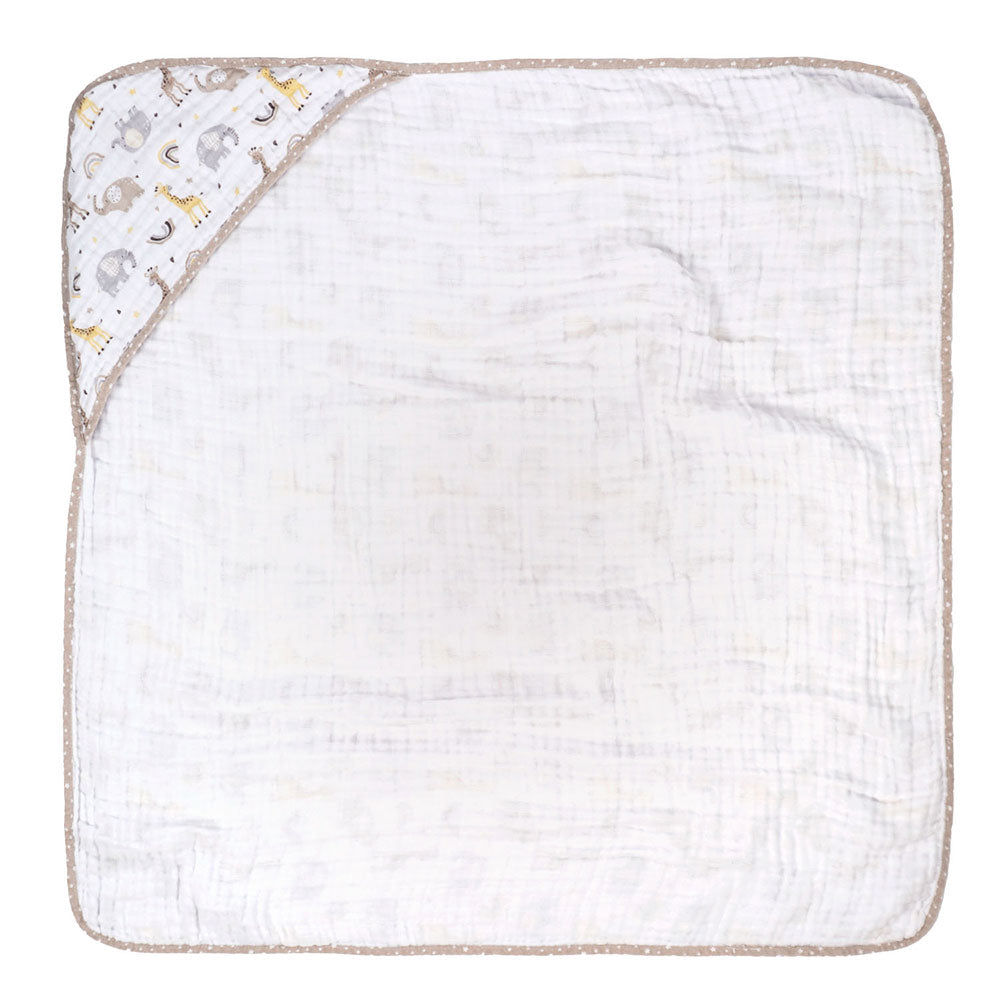 Toalha Soft Com Capuz 70cmX70cm Girafa - Baby Joy
