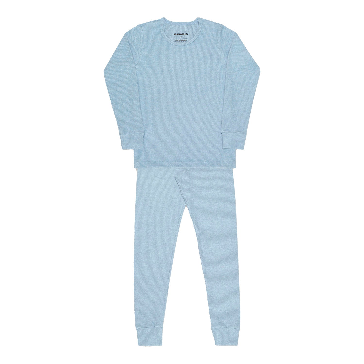 Conjunto Pijama Melange Canelado Infantil - Dedeka