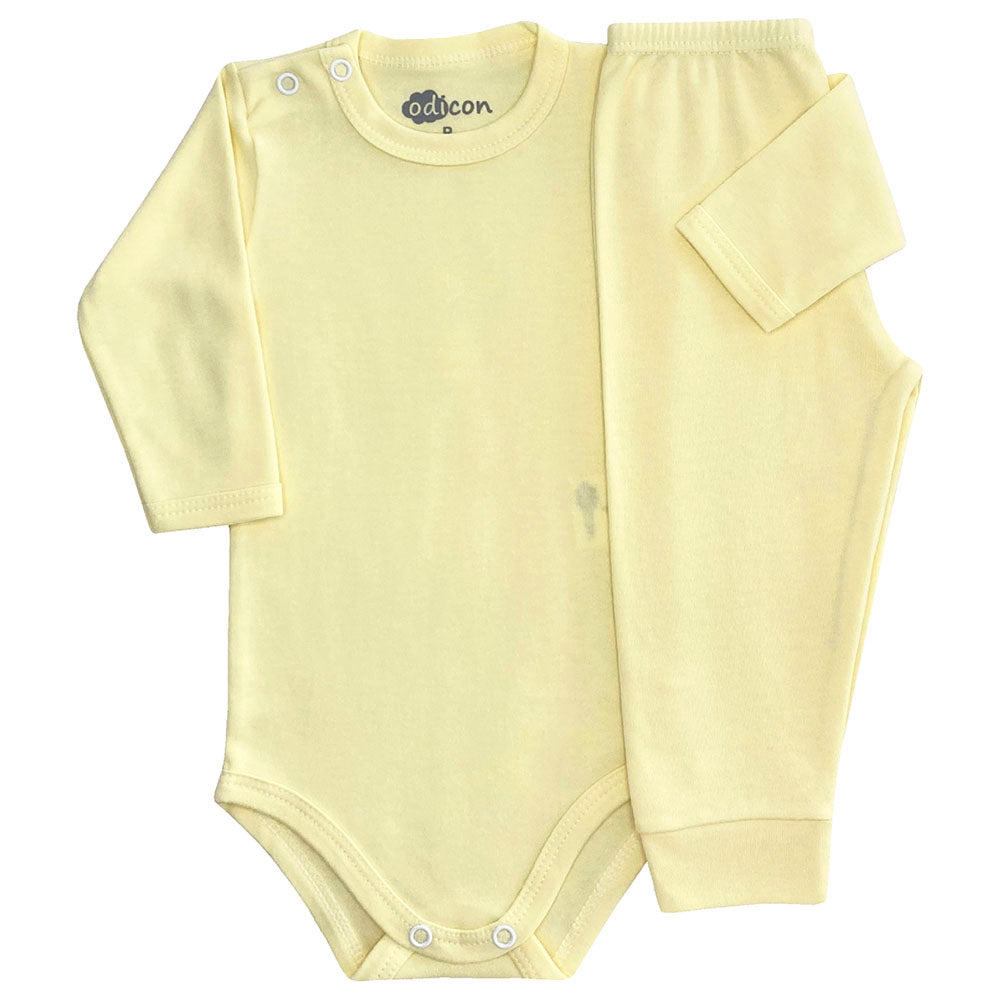 Conjunto Pijama Suedine Bebê Liso Body e Calça - Odicon