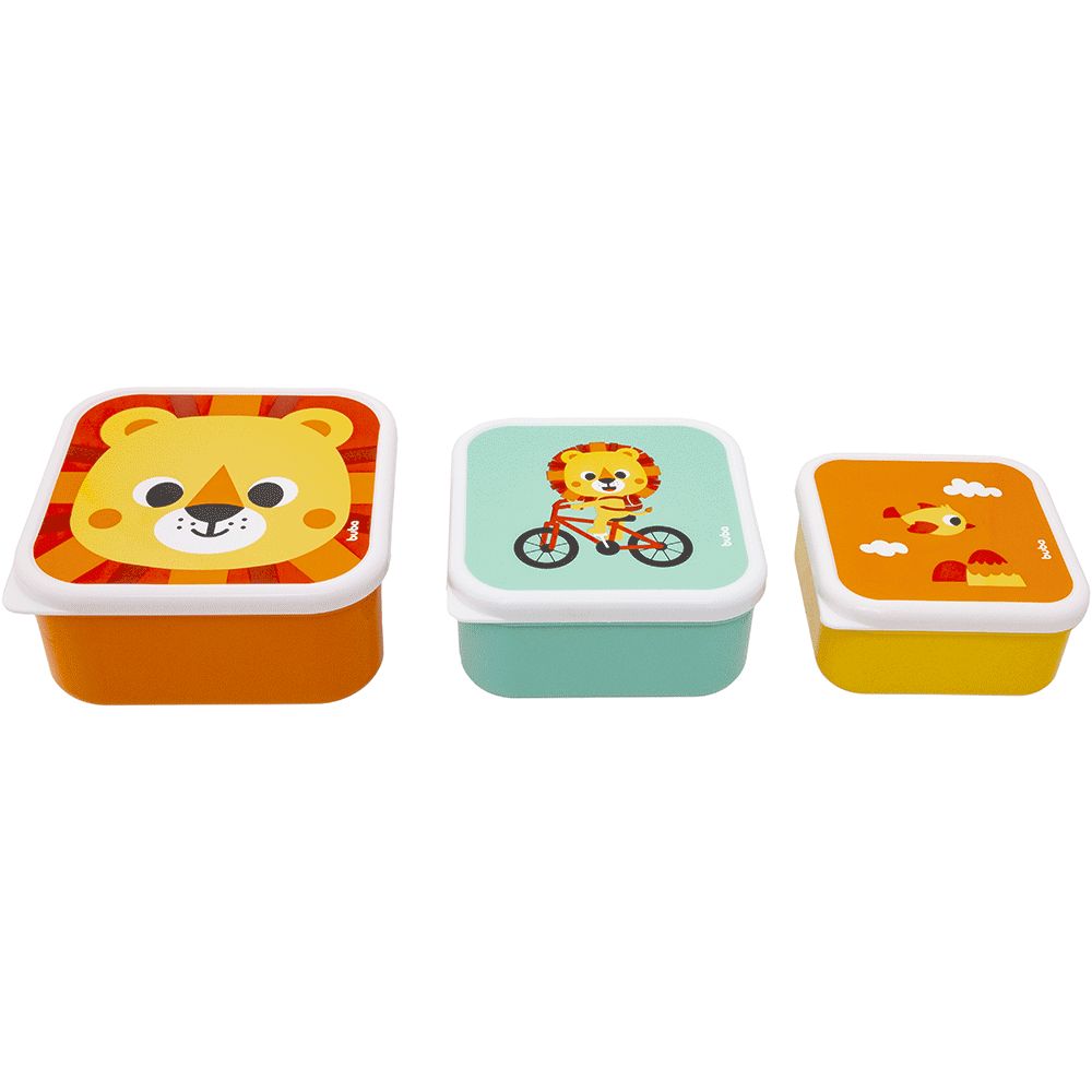 Kit 3 Potinhos Para Bebê Buba Zoo Leão - Buba