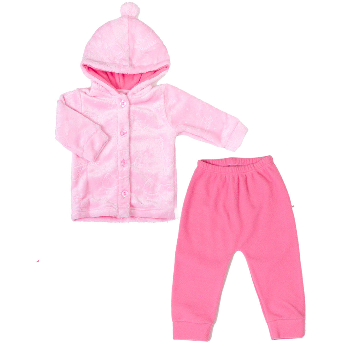 Conjunto Bebê Menina Casaco em Pelo e Calça Soft - Have Fun