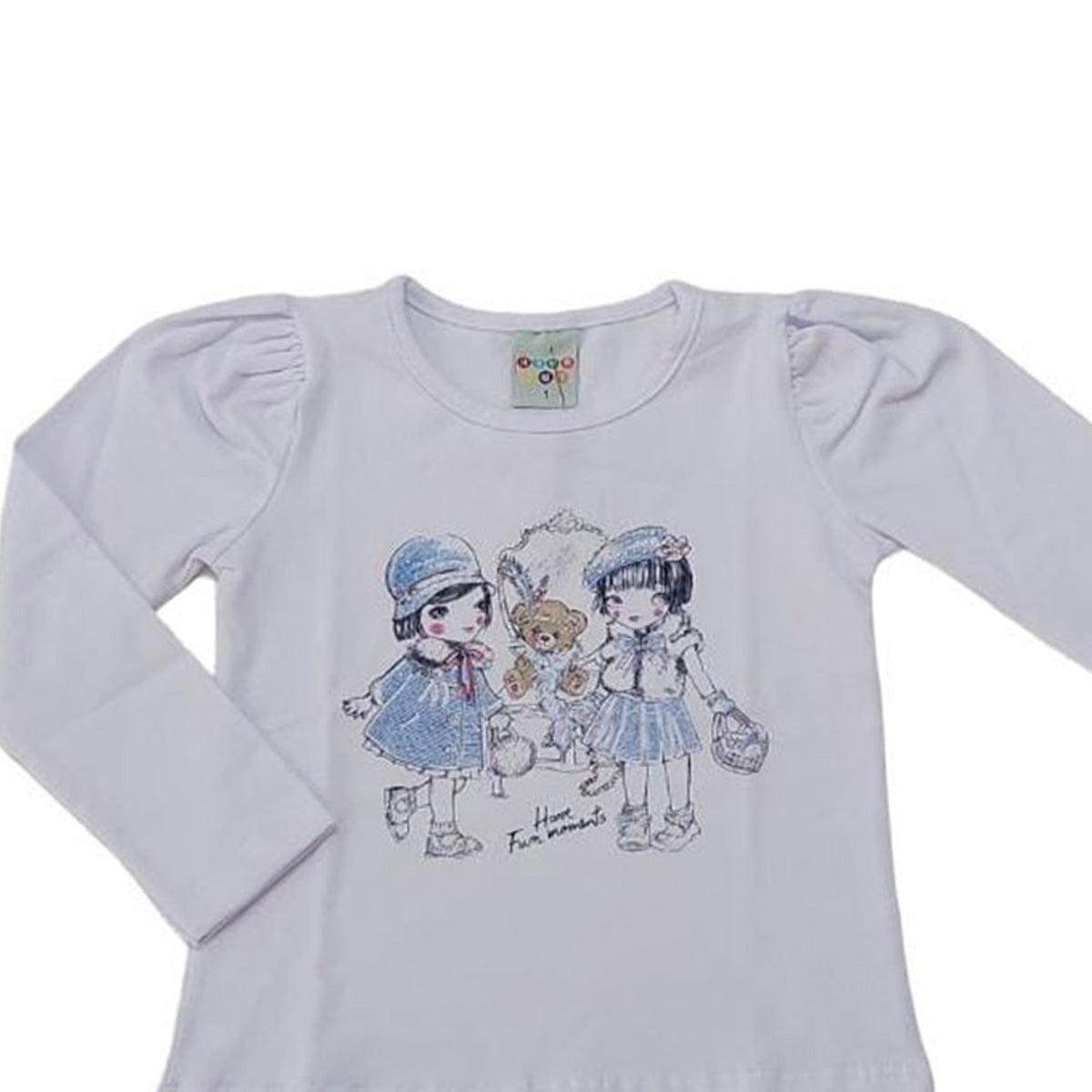 Blusa Manga Longa em Cotton Bonecas - Have Fun
