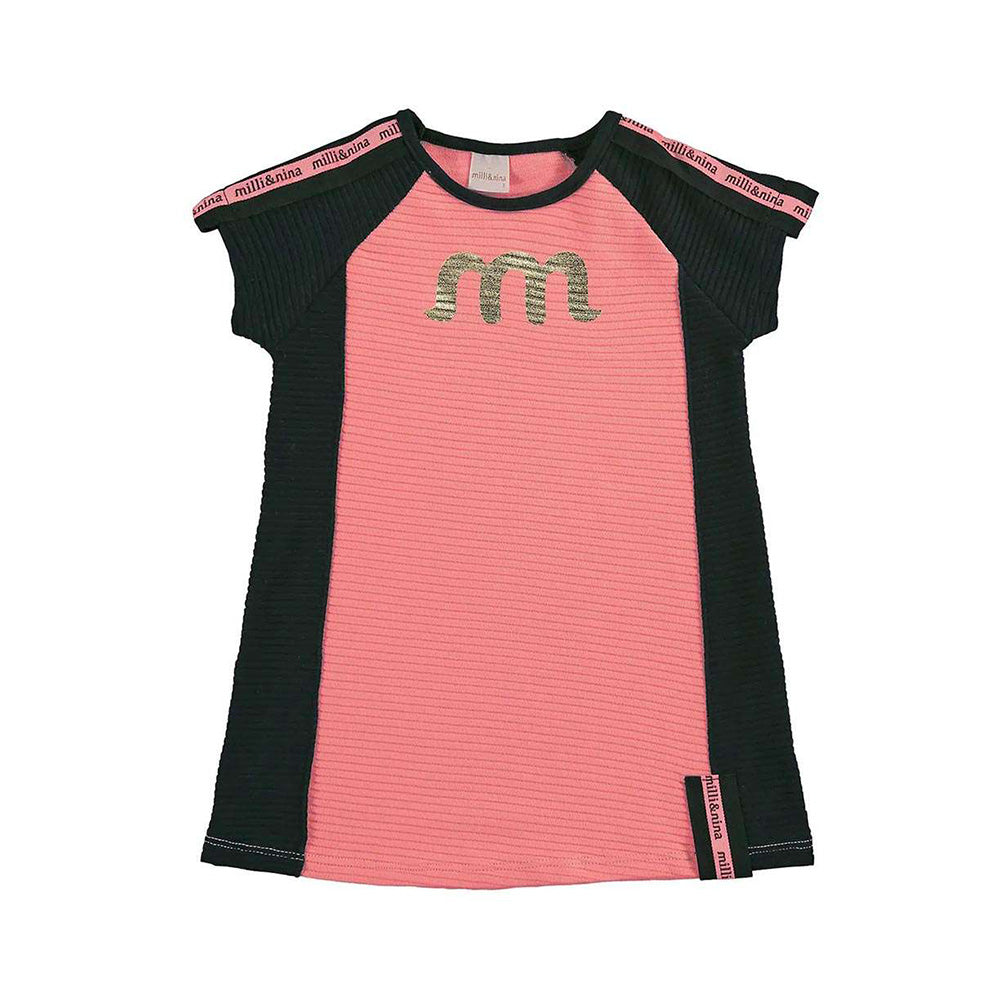 Vestido Infantil Estampa Personalizada Rosa - Milli e Nina