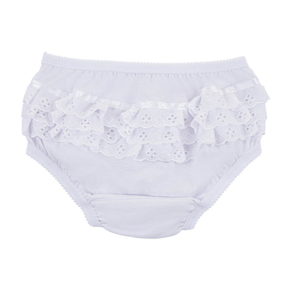 Calcinha Bebê Algodão Com Lese - Everly