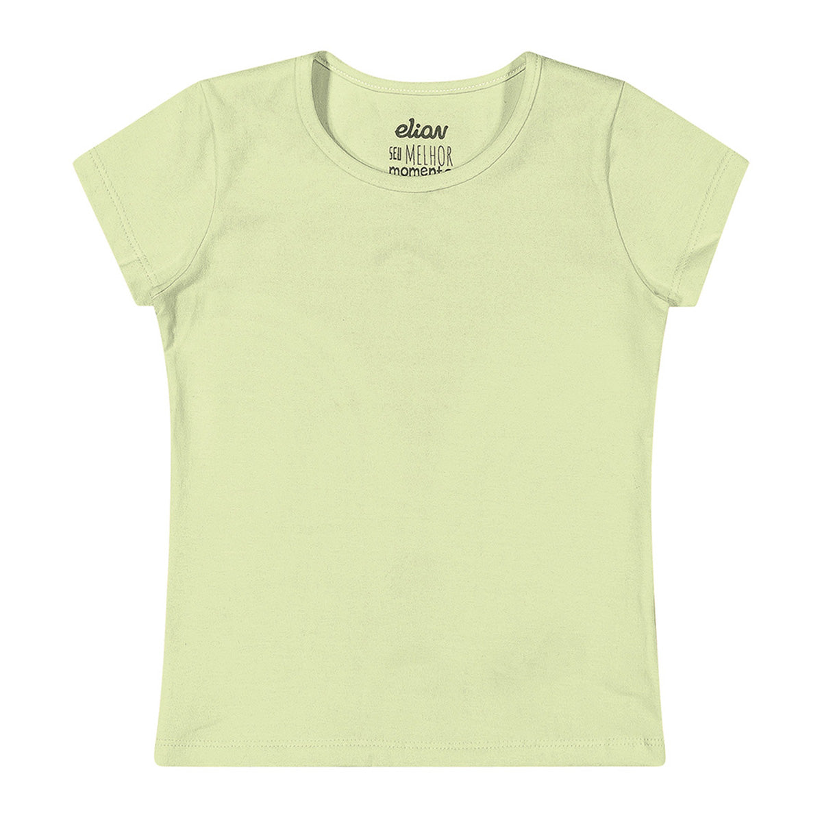 Blusa Infantil Menina Básica Lisa em Cotton Leve - Elian