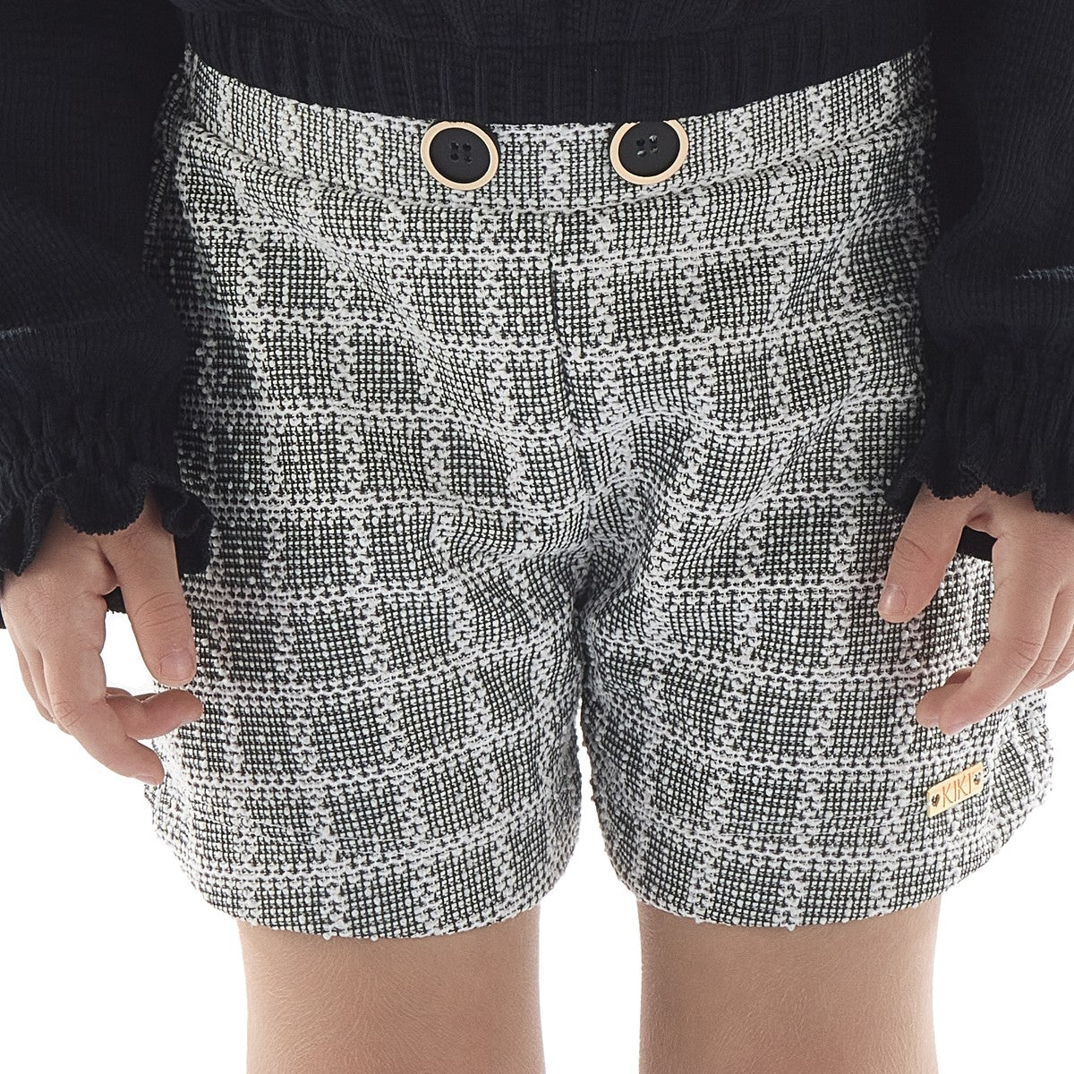 Conjunto Infantil Blusa e Short Tweed - Kiki Xodó