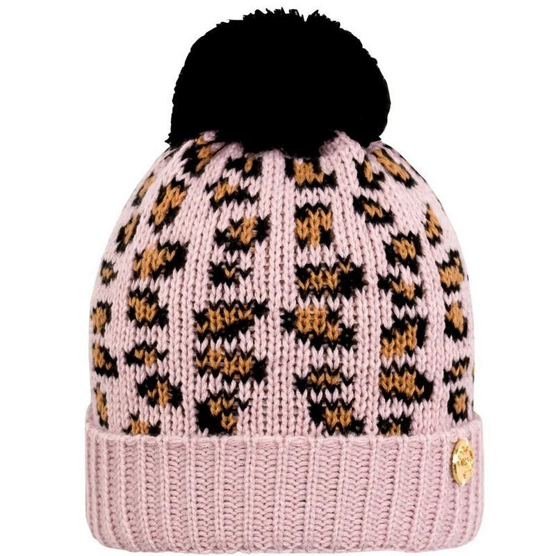 Touca Infantil Acrílica Oncinha Rosê Pompom - Everly