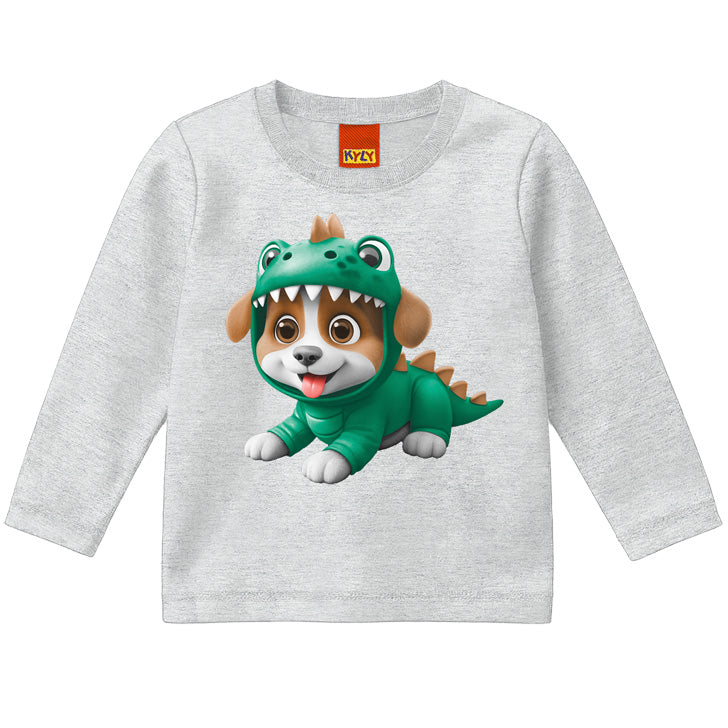 Camiseta Infantil Menino Manga Longa Cachorrinho - Kyly