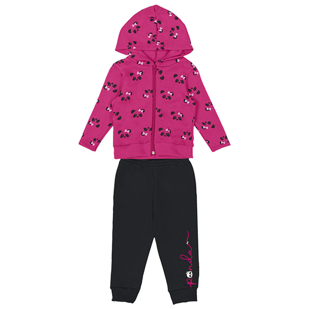 Conjunto Bebê Moletom Peluciado Jaqueta Panda e Calça - Kyly