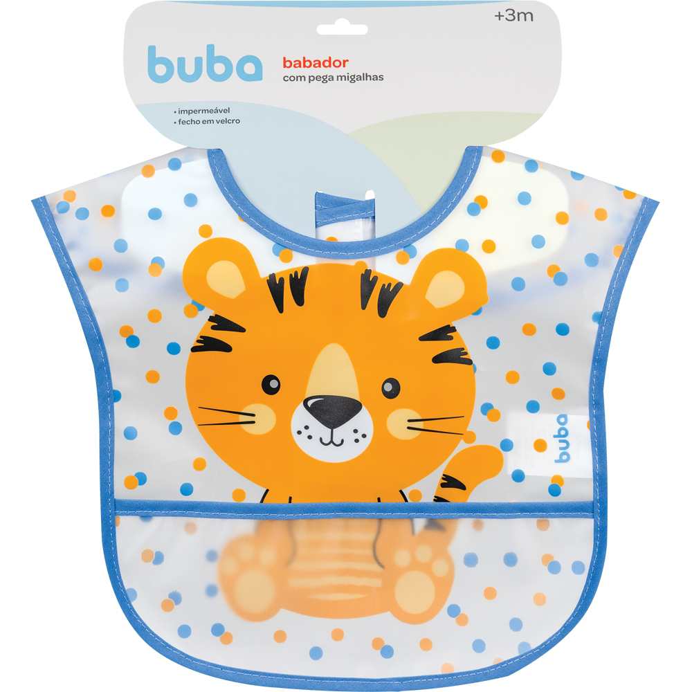 Babador Bebê Impermeável Para Alimentação Tigre - Buba