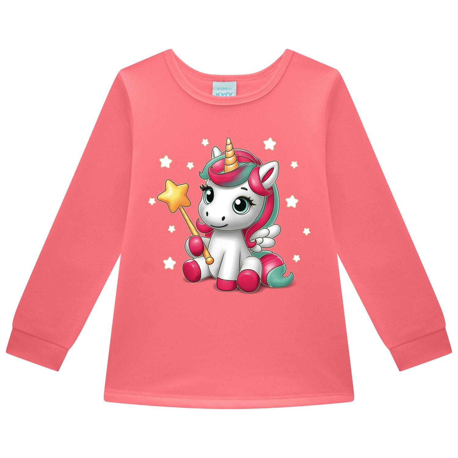 Pijama Moletom Peluciado Brilha no Escuro Unicórnio - Kyly
