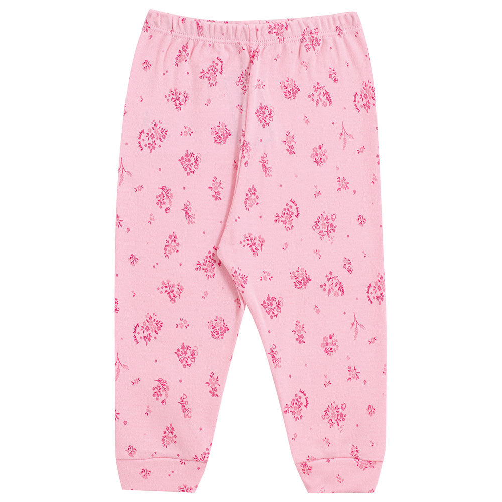 Calça Bebê Menina Suedine Flores Rosa - Kiko Baby