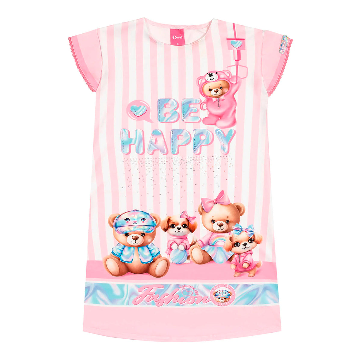 Vestido Infantil Be Happy Ursinhos - Cinti