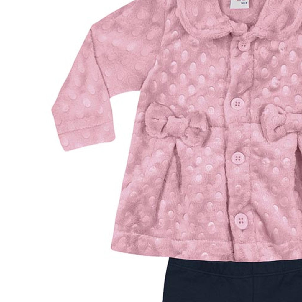 Conjunto Bebê Casaco Fleece Legging Peluciada - Kiko e Kika